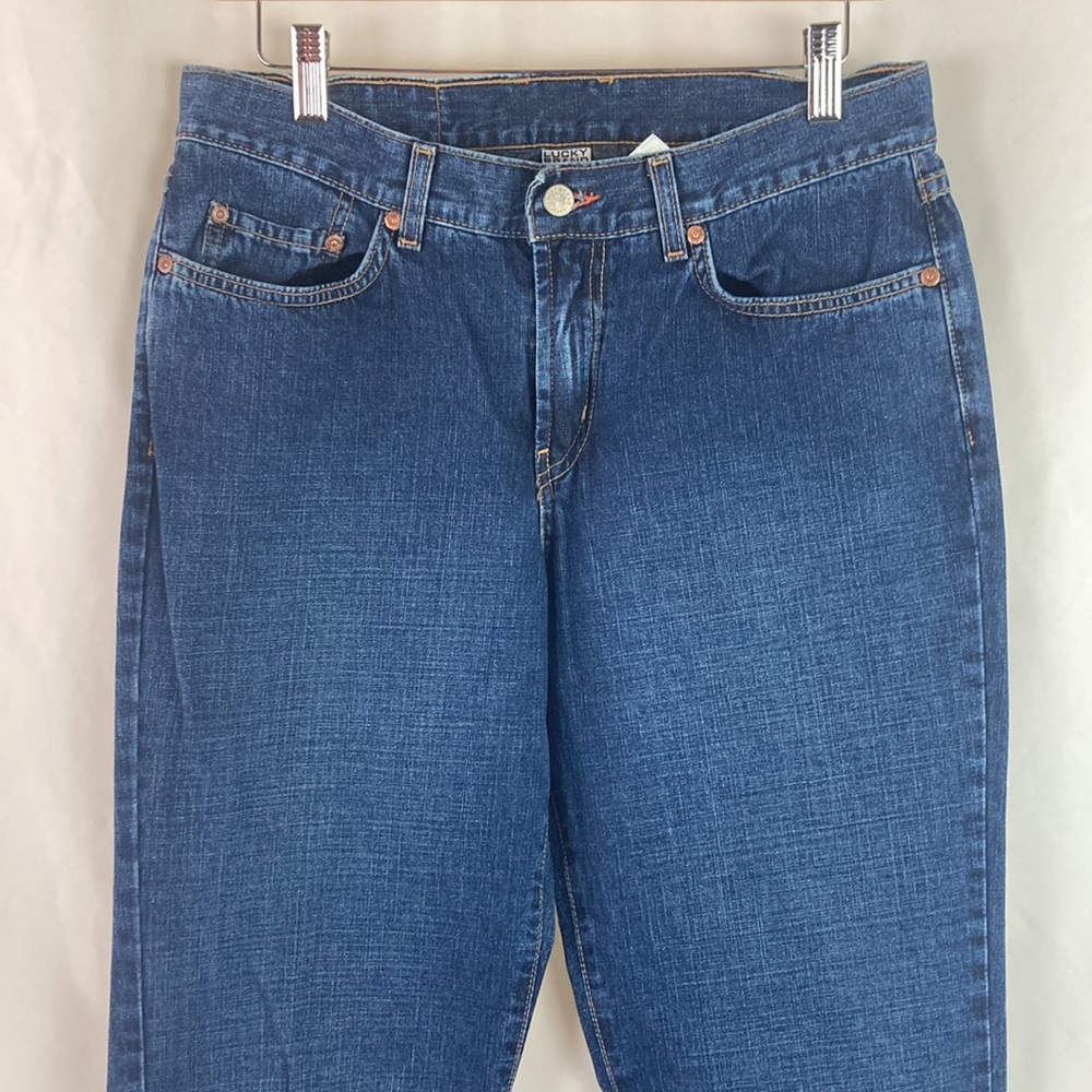 Lucky Brand Dungarees Good Treasures Reverse Tie Die Blue Jeans. Size 12/31. - Picture 6 of 7